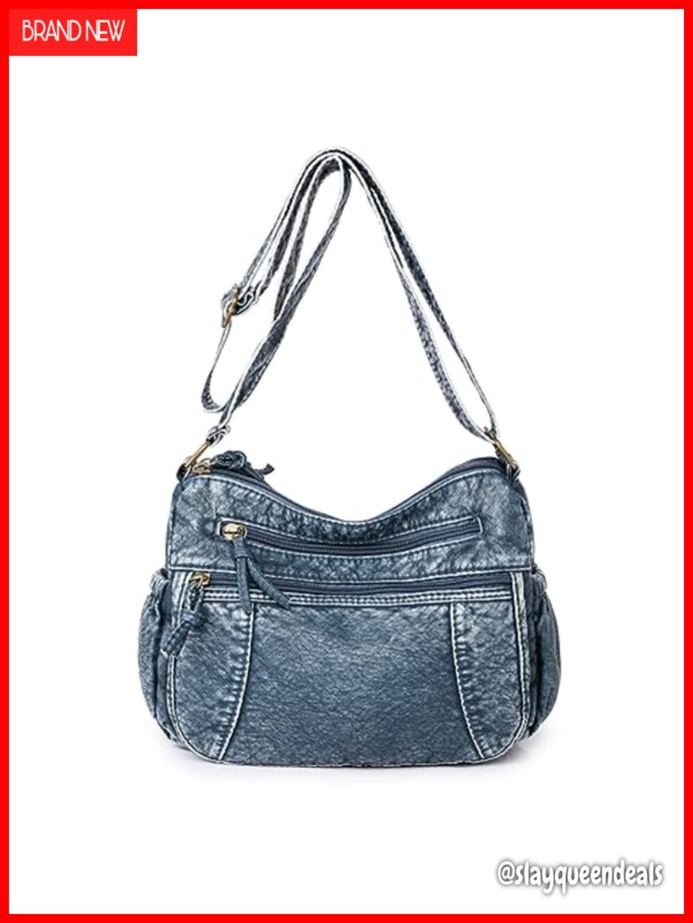 Leather Denim Purse Women Retro Hobo Bag Crossbody Shoulder Tote Handbag Casual